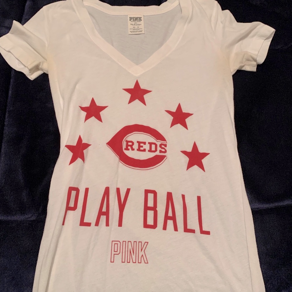 Victoria Secret reds baseball tee xs